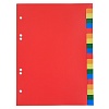Разделитель листов А5 пластиковый цветной Quantus, 20 разделов, 120 мкм, 20 листов