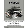 Альбом для смешанных техник Canson Graduate Mix Media, склеенный, 220 гр/м2, 30 серых листов